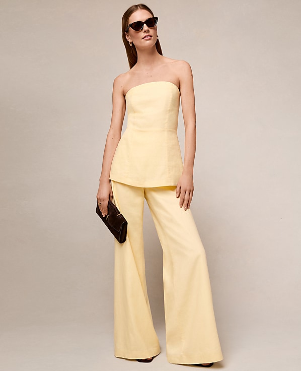 The Statement Palazzo Pant in Linen Blend