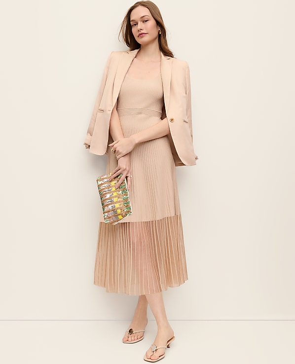 Petite Square Neck Ribbed Sweater Dress
