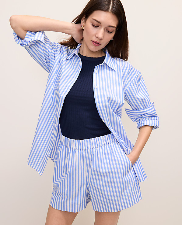 Petite Weekend Relaxed Striped Short