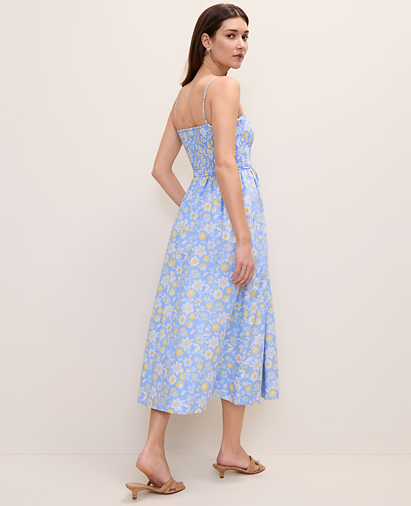 Weekend Floral Smocked Midi Dress