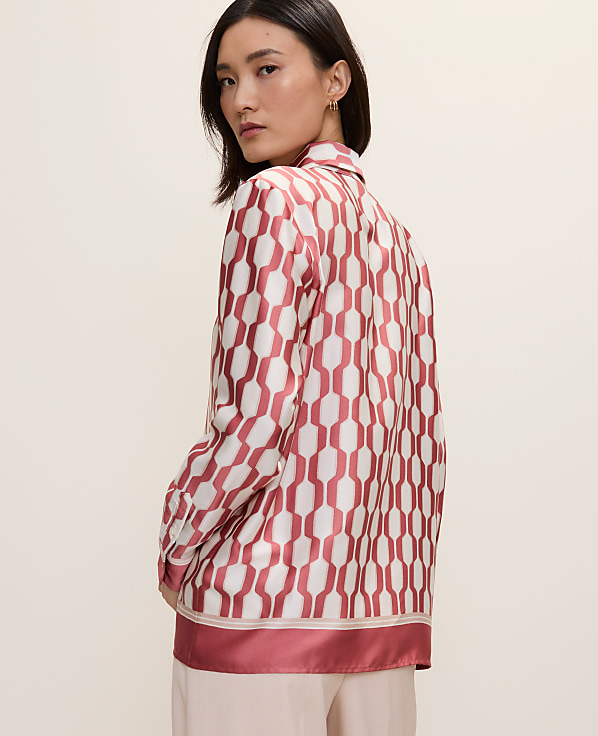 Geo Satin Modern Shirt