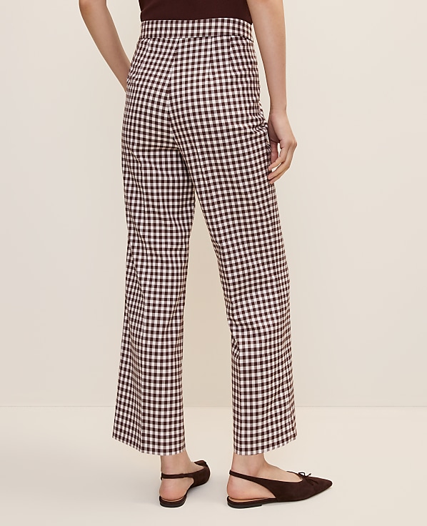 The Petite Gingham Side Zip Flare Pant