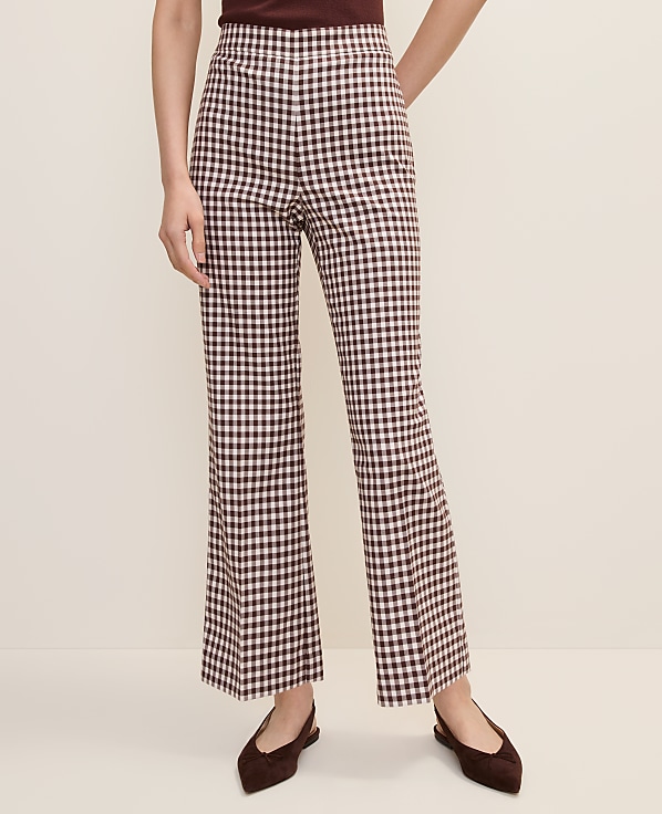 The Gingham Side Zip Flare Pant