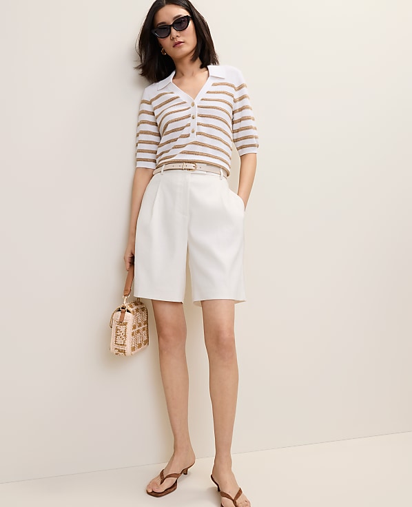 Striped Polo Sweater