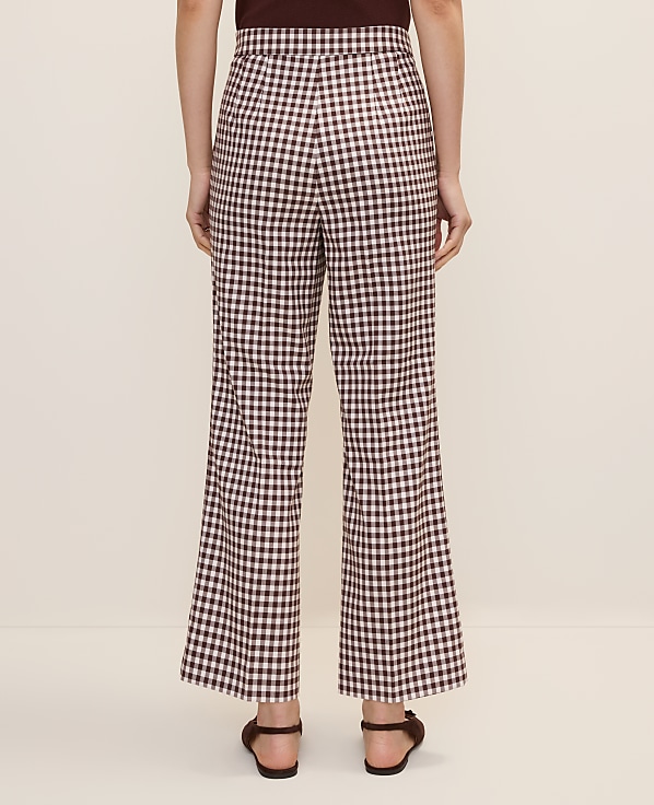 The Gingham Side Zip Flare Pant &mdash; Curvy Fit