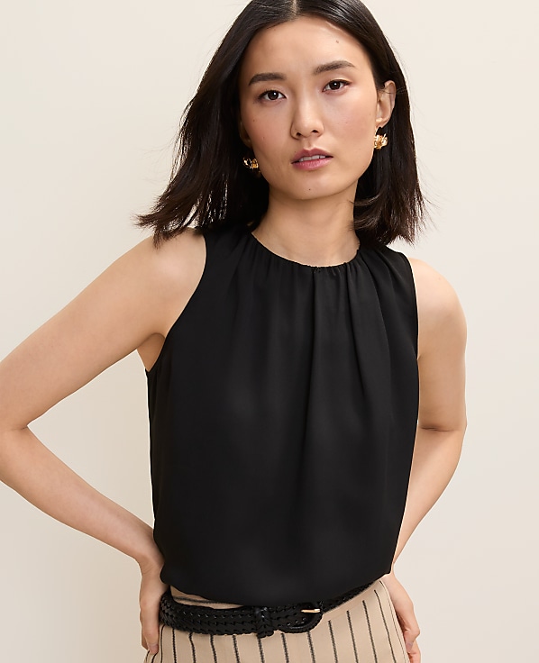 Petite Shirred Tank Top