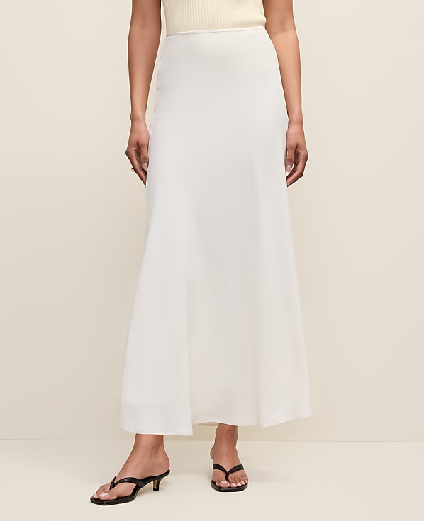 Petite Bias Flare Maxi Skirt