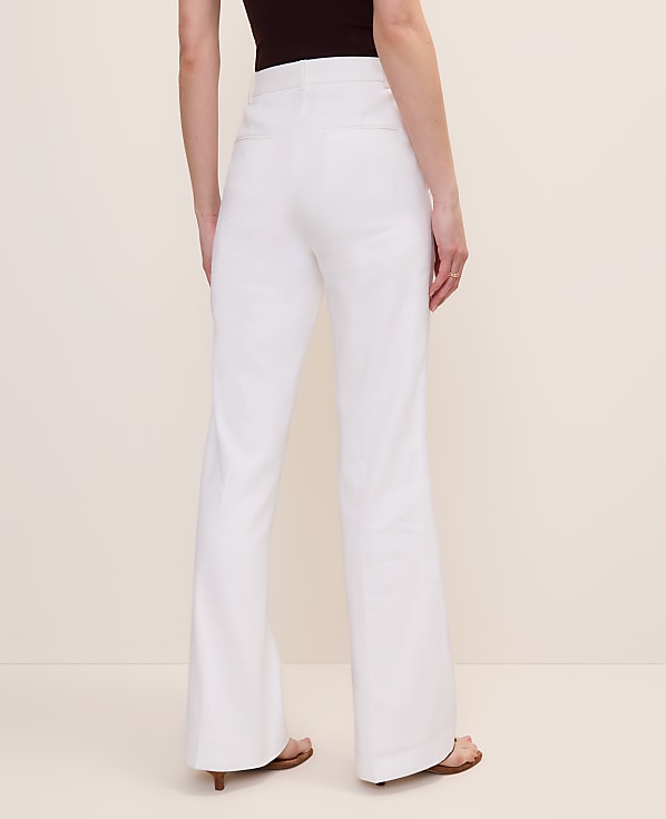 The Petite High Rise Trouser in Linen Blend