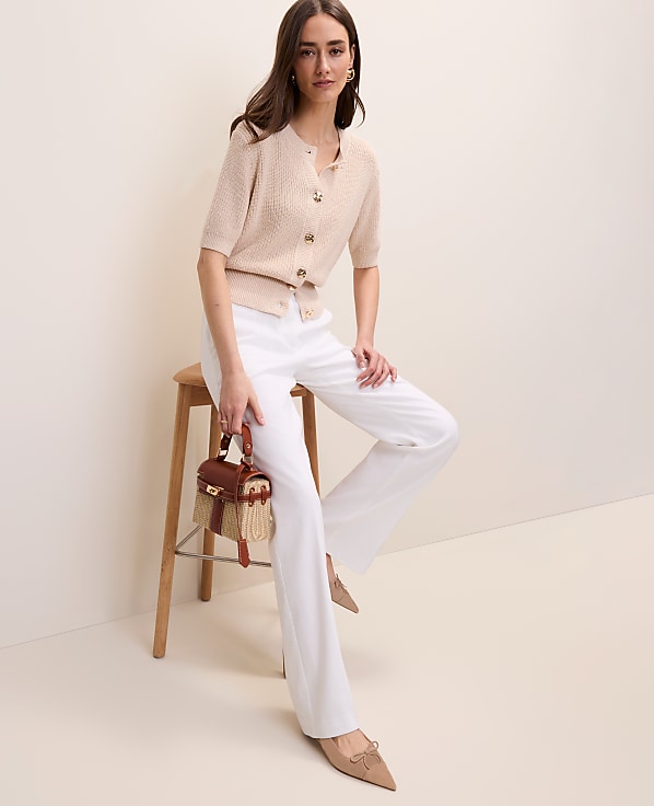 The High Rise Trouser in Linen Blend