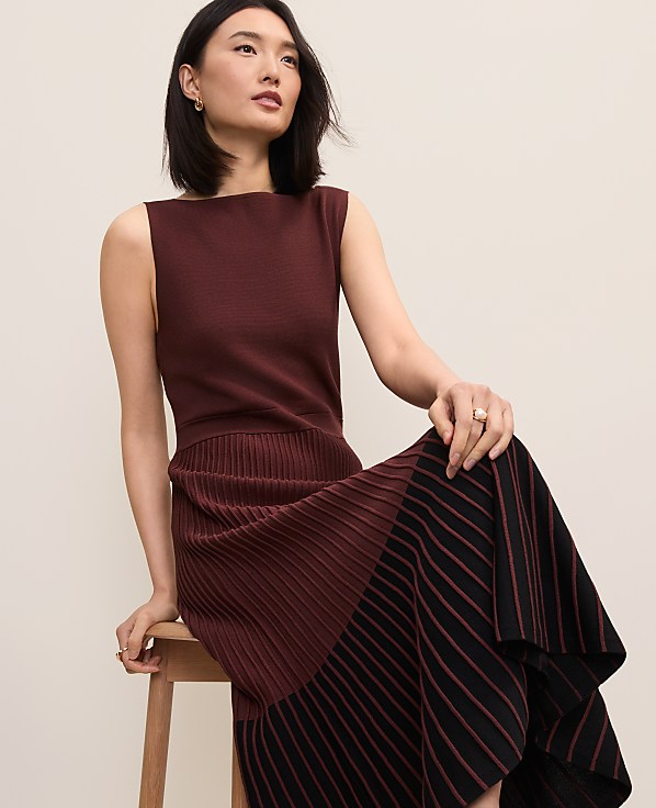 Petite Colorblock Midi Sweater Dress