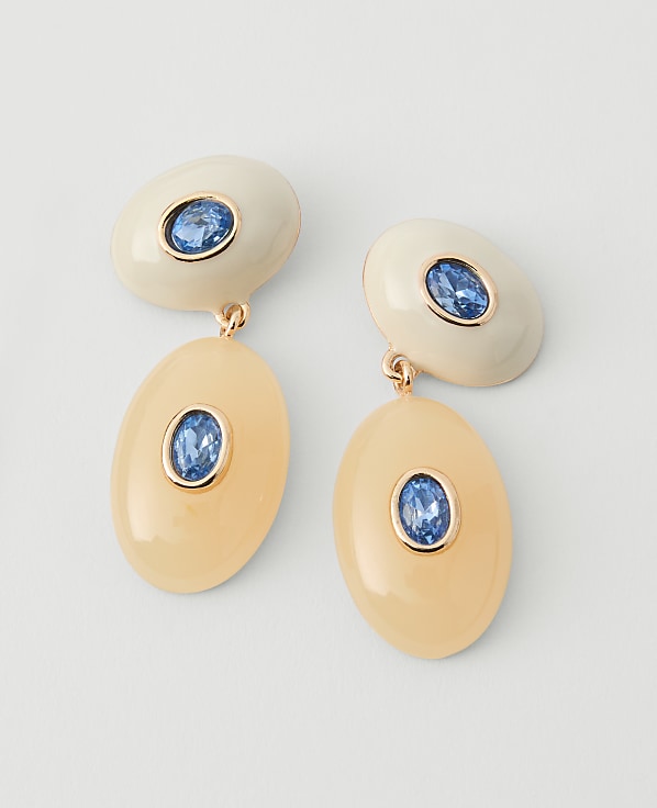Double Crystal Drop Earrings
