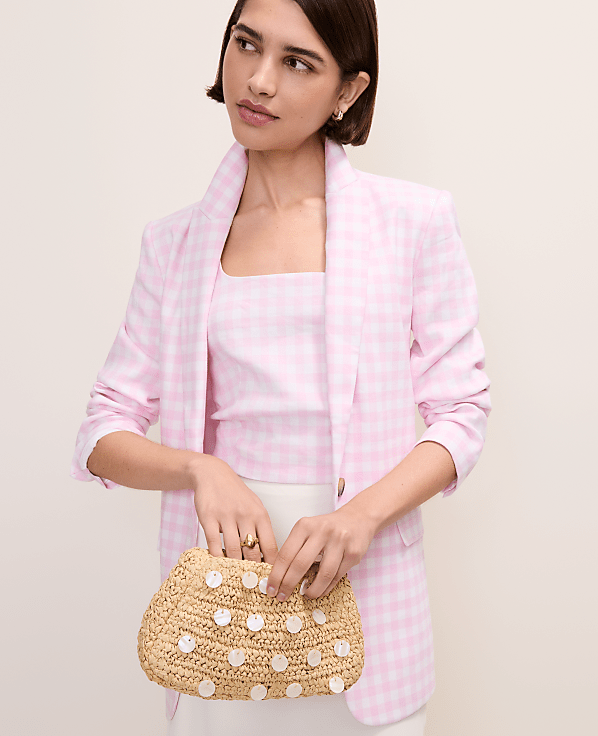 The Petite Gingham Longline Blazer