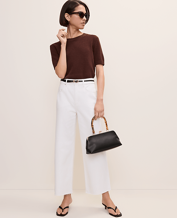 The Petite Wide-Leg Crop Jean
