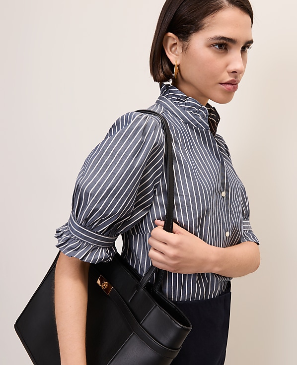 Striped Ruffle Blouse