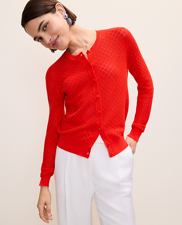 Petite Pointelle Stitch Ann Cardigan