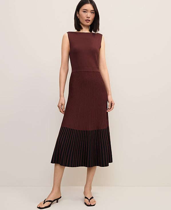 Colorblock Midi Sweater Dress