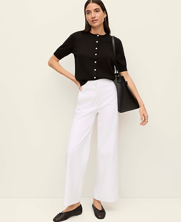 Short Sleeve Linen Ann Cardigan