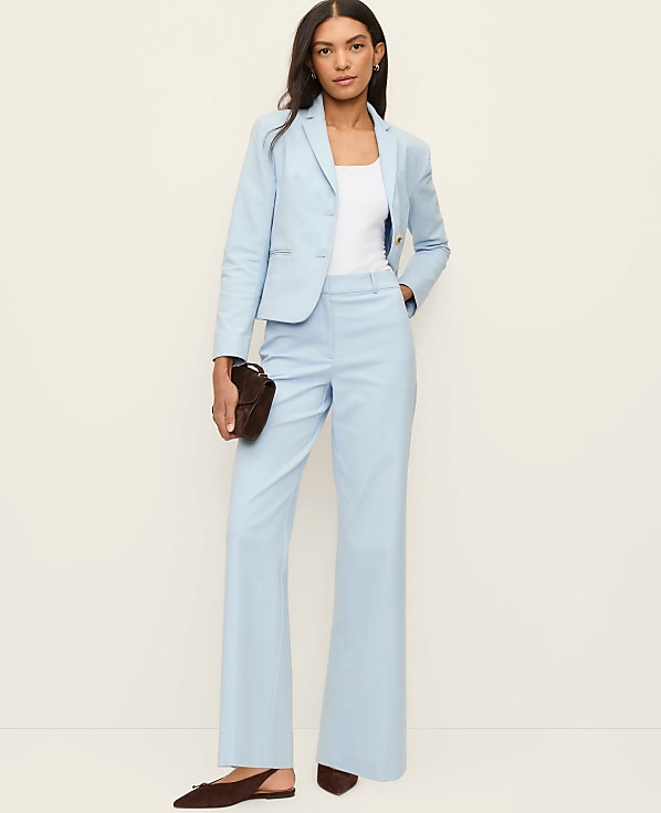 The Petite Two-Button Blazer in Doubleweave