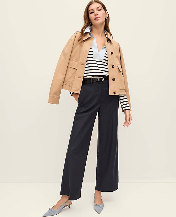 The Petite Relaxed Wide-Leg Ankle Pant