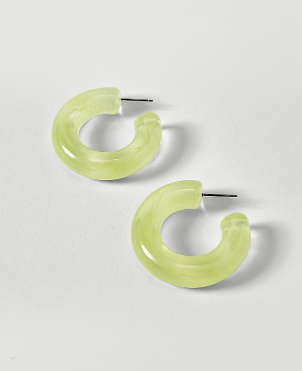 Enamel Hoop Earrings