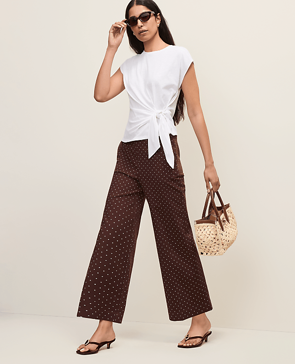 The Petite Grace Pant in Polka Dot