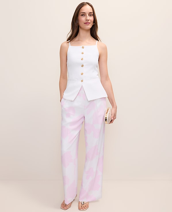 The Petite Pleated Floral Pant