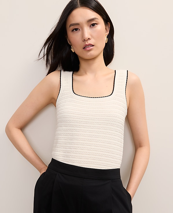 Petite Textured Stitch Sweater Shell