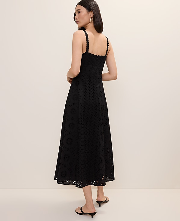 Petite Studio Eyelet Midi Dress