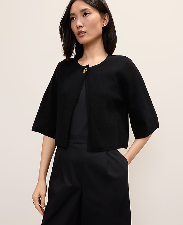 Petite Crew Neck Sweater Cape