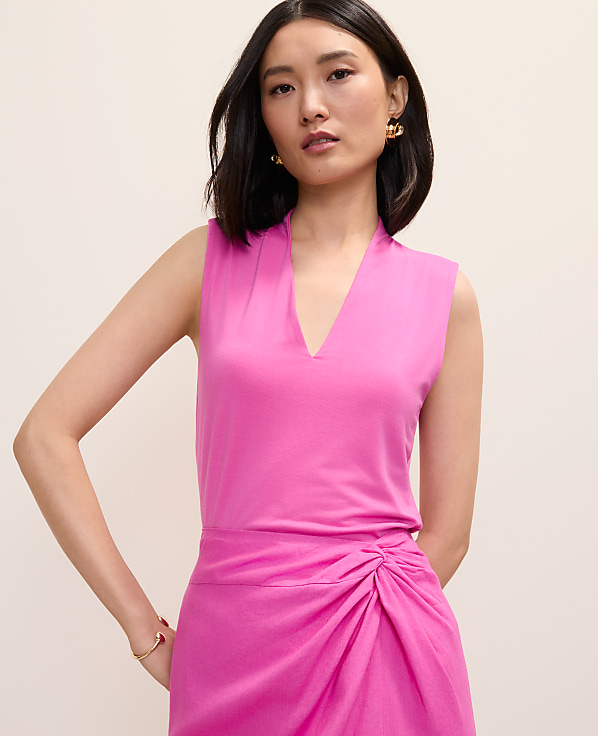 Sleeveless V-Neck Top