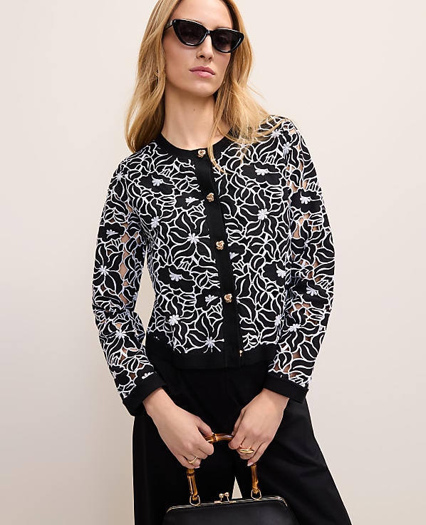 Petite Mixed Media Cardigan