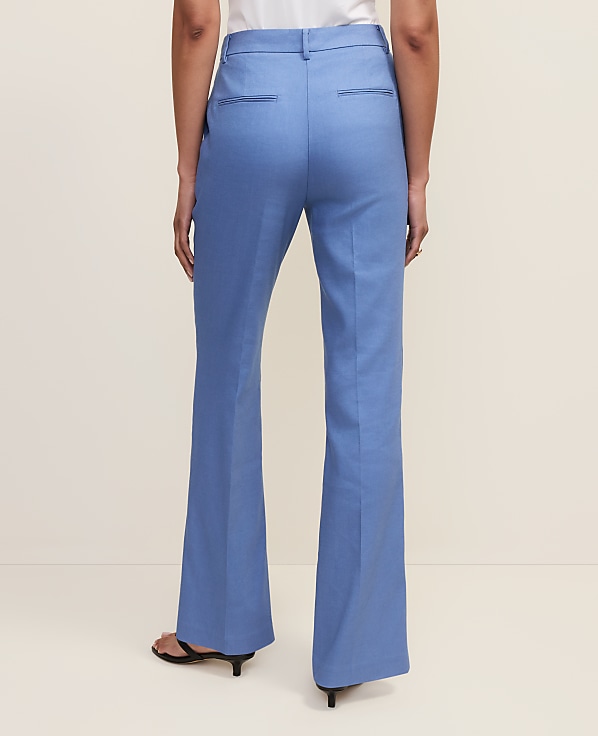 The Petite High Rise Trouser in Linen Blend