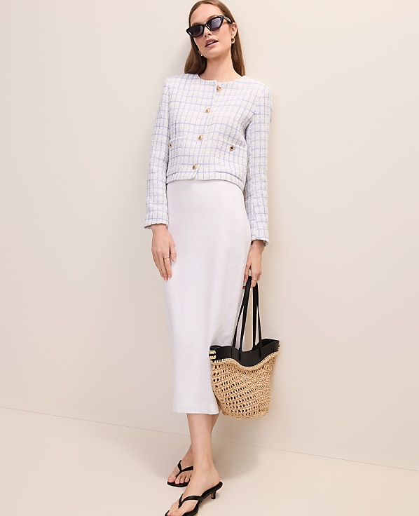 Petite Patch Pocket Jacket in Tweed