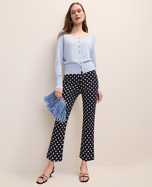 The Slim Kick Capri in Polka Dot