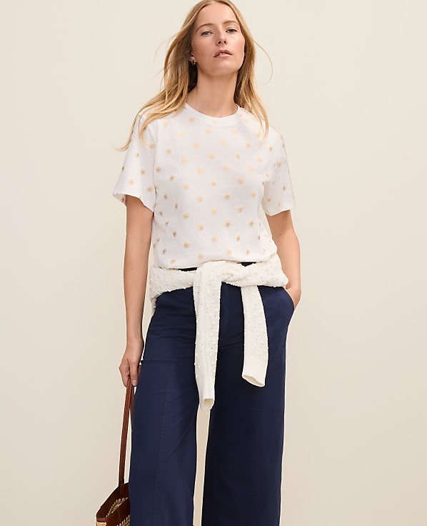 Petite Weekend Sun Print Relaxed Tee