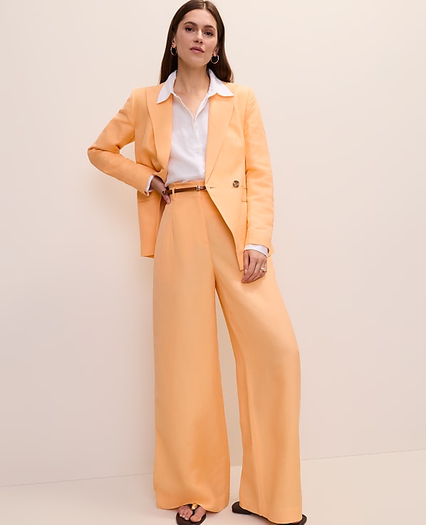 Petite Paperbag Pant in Linen Blend