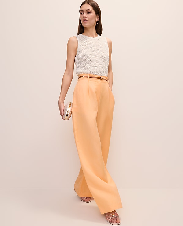 Paperbag Pant in Linen Blend