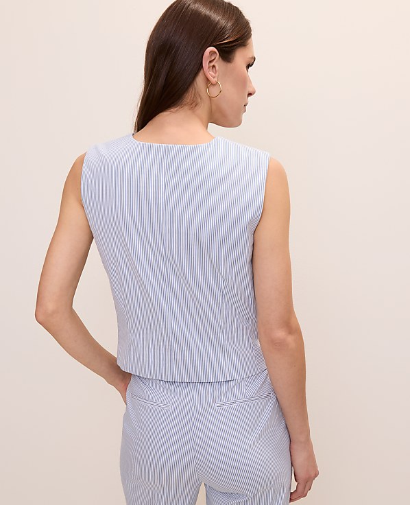 The Tailored Vest in Seersucker