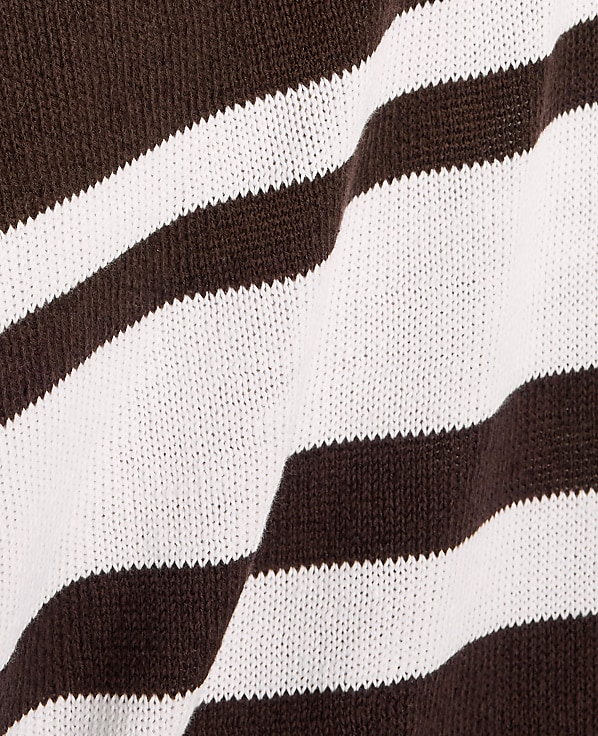 Haven Well Within Cotton Linen Stripe Roll Neck Sweater