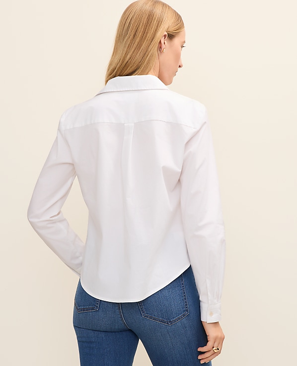Petite Knotted Button Down Shirt