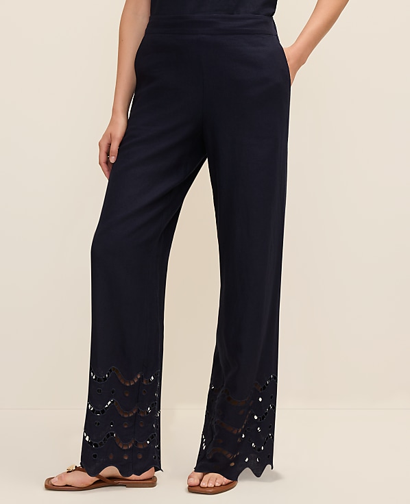The Easy Wide-Leg Pant in Linen Blend