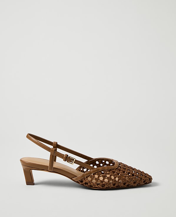Woven Slingback Pump