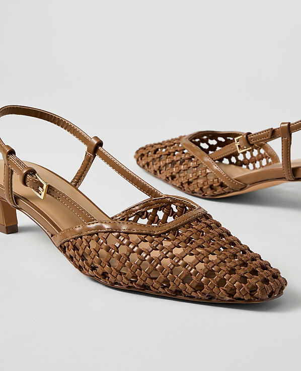 Woven Slingback Pump