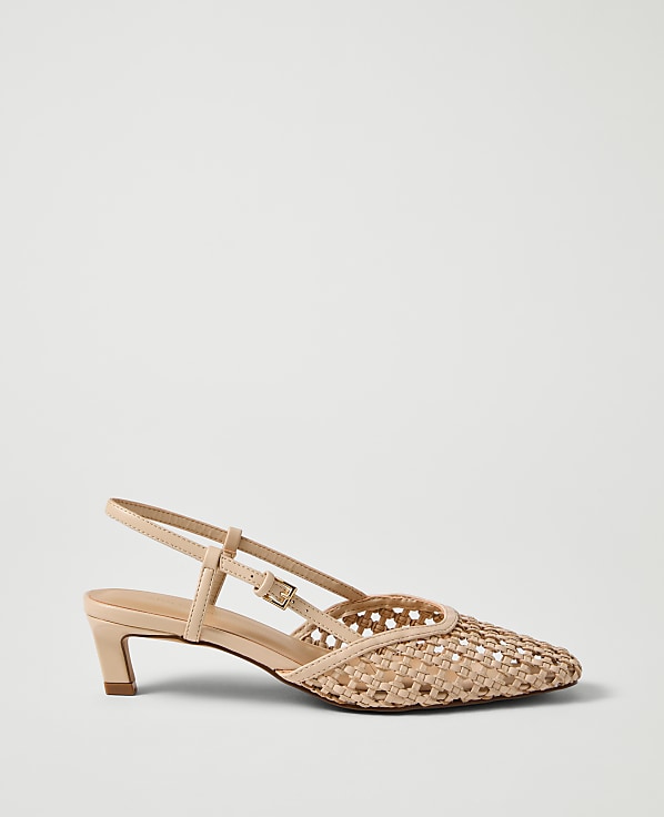 Woven Slingback Pump