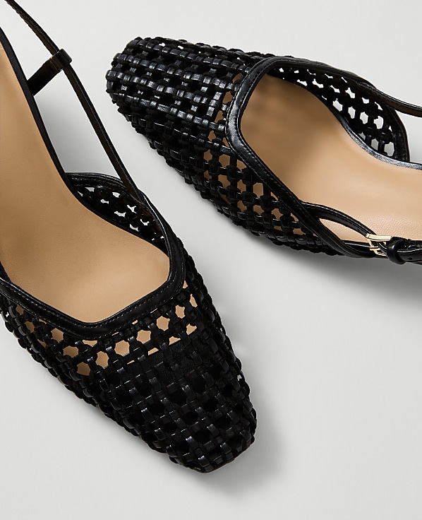 Woven Slingback Pump