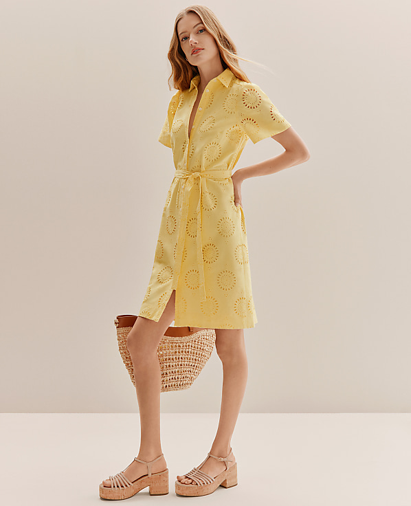 Weekend Eyelet Shirtdress
