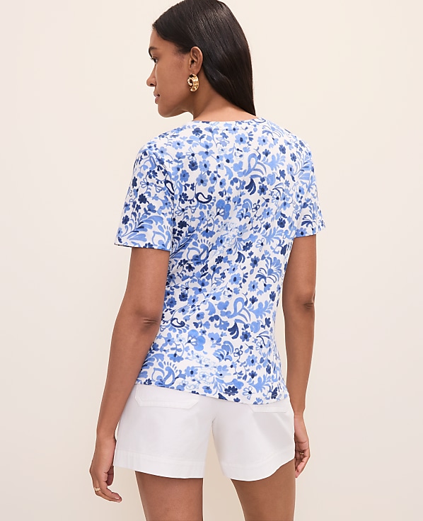 Paisley Crew Neck Tee