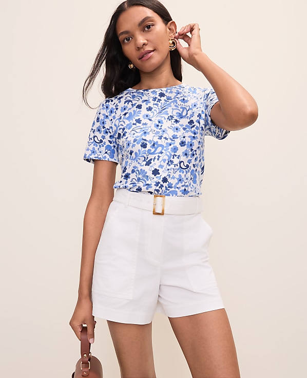 Paisley Crew Neck Tee