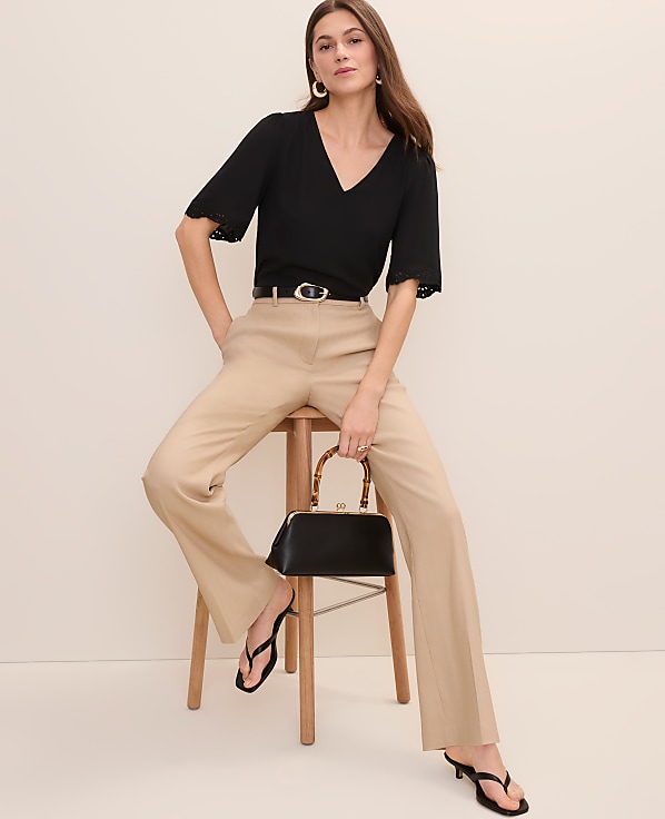 The High Rise Trouser in Linen Blend