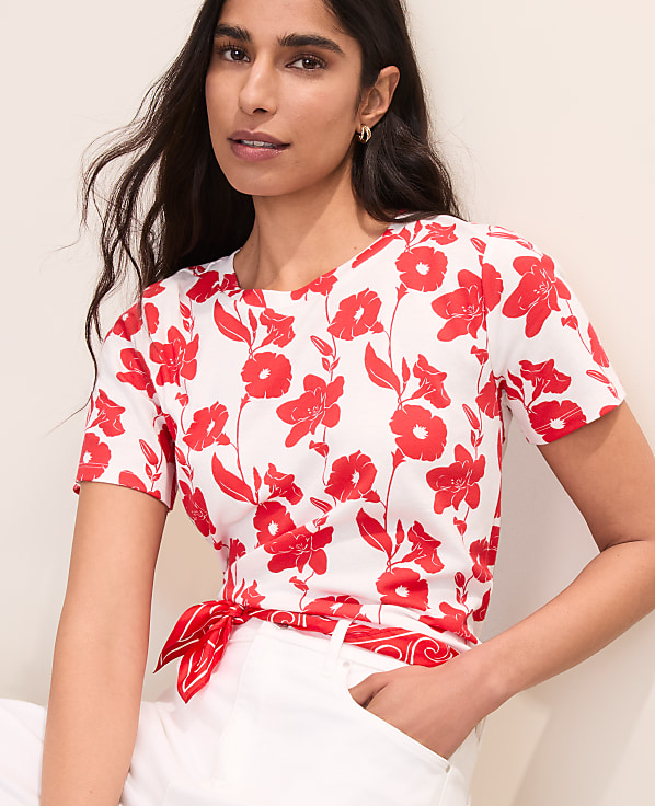 Floral Crew Neck Tee